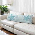 thumbnail image 2 of Teal Starfish Body Pillow Cover 20 x 60 Inch Decorative Pillow Cover Vintage Gray Farmhouse Coastal Summer Lumbar Pillowcase Seasonal Rectangle Cushion Case for Couch Sofa Bed Living Room, 2 of 9