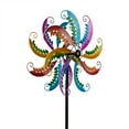 thumbnail image 5 of Alpine Corporation 96" Metal Jewel-Toned Wind Sculpture Spinner Garden Stake, Multicolor, 5 of 10