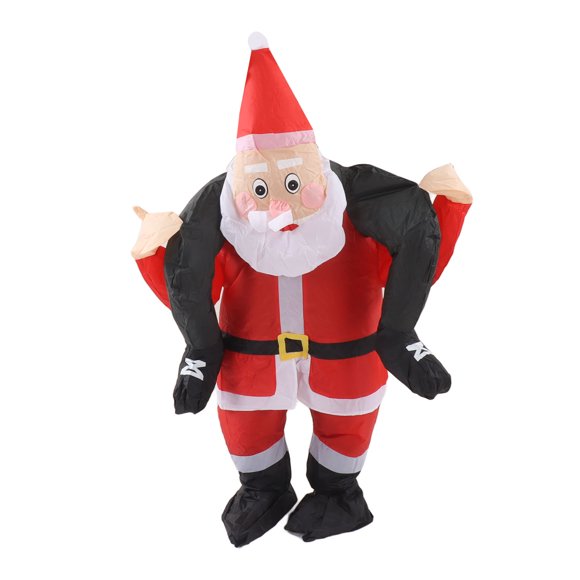Santa Costume, Carry Mascot Costume Ride On Me Christmas Costume Funny Father Christmas Riding Inflatable