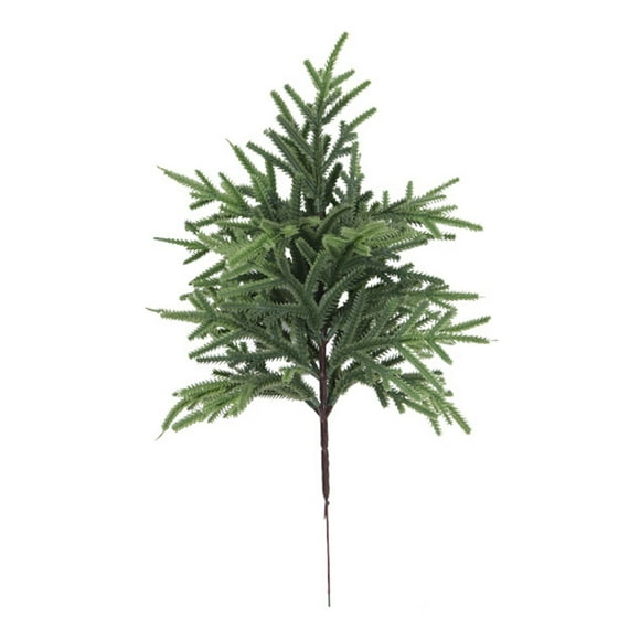 PPLoney 2PCS Artificial Cedar Branches for Christmas Decorations - 15.4 Inch Faux Sprigs for DIY Wreaths, Garlands, Home Decor, Office and Event Use