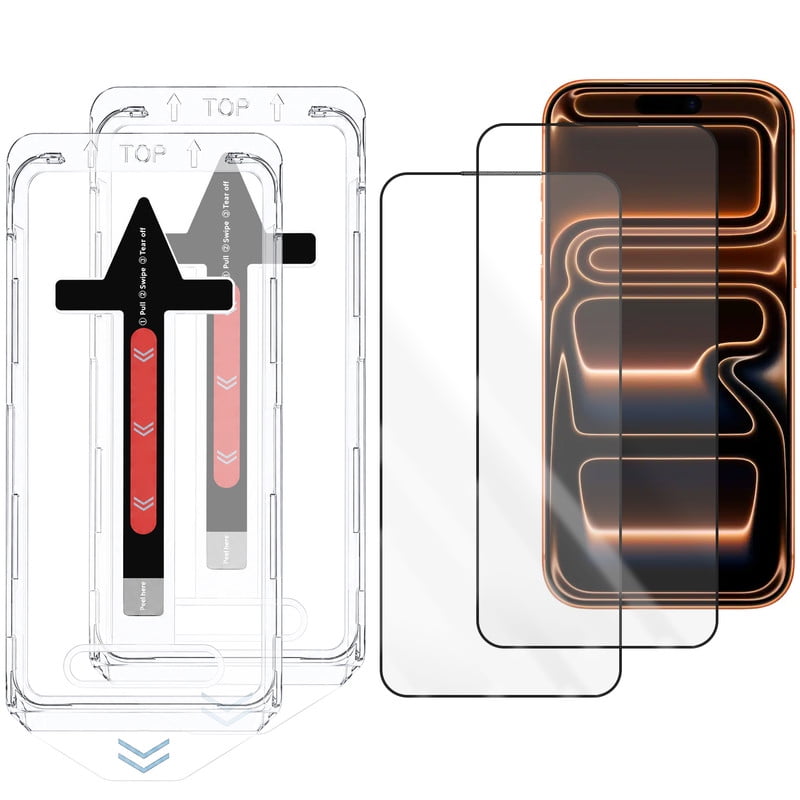 TTech 2 Pack iPhone 17 Pro Max Tempered Glass Screen Protector Magic Installation Glass, Auto Alignment Template, No Bubbles, No Dust, Privacy, Easy Install 6.9" inch (for iPhone 17 Pro Max)