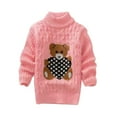 thumbnail image 1 of Girls Sweaters for Little Girls Knit Pullover with Cartoon Print Top Girls Clothing Classic Cozy Design, 1 of 2