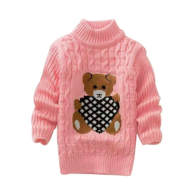 Hfolob Chandails pour Filles Enfants Tout-Petits Filles Imprimé Dessin Animé Tricot Chandail Crochet Hauts