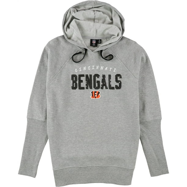 G-III Sports Womens Cincinnati Bengals Hoodie Sweatshirt, Grey, Medium 