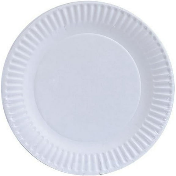Nicole Home Collection 100 Count Everyday Dinnerware Paper Plate, 6-Inch, White (200 Count)