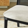 thumbnail image 4 of Monarch Dining Side Chair in Black Black Heathered Weave Ivory, 4 of 9