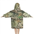 thumbnail image 2 of Forest Camo Branches Leaves Pattern Blanket Hoodies for Kids 6-13YR Oversize Wearable Blanket Hoodies for Boys Girls Teens, 2 of 7
