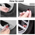 thumbnail image 4 of Valve Stem Caps, 4 Pack Handmade Crystal Rhinestone Universal Car Tire Valve Caps Chrome,Attractive Dustproof Bling Car Accessories, Red, 4 of 6