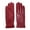 Red, variant on Women's Faux Leather Cinched Wrist Touch Screen Gloves (Pink)