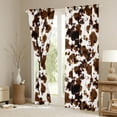 thumbnail image 3 of Erosebridal Cow Printed Curtains 42x63 inch,Cowhide Print Cow Skin Blackout Curtains,Rustic Wild Animal Curtains & Drapes,Western Farm Animal Window Curtains for Living Room,Brown White, 3 of 6