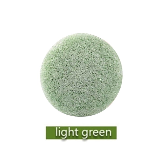 Qarigey Esponja de limpieza facial Almohadilla de limpieza facial redonda Limpiador de facial exfoliante portátil Pinceles de maquillaje y herramientas verde oscuro PC 1