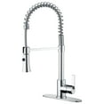 thumbnail image 2 of Ultra Faucets UltraFaucets Euro Collection Spring Spout Kitchen Faucet With Pull-Down Spray Matte Black UF17207 Matte, 2 of 5