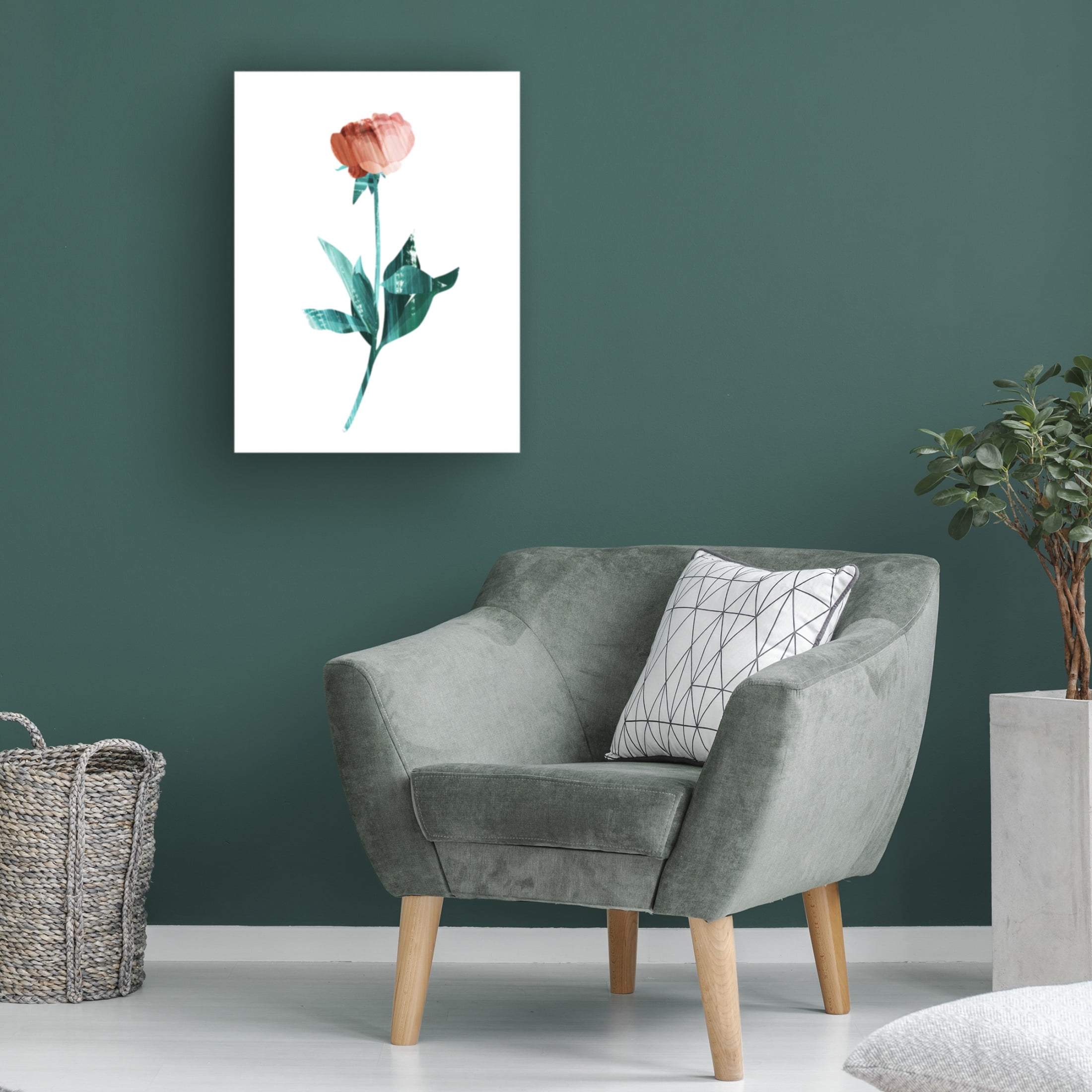 Trademark Fine Art Goed Blauw  Flower Power 1 Canvas Wall Art