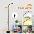 thumbnail image 2 of LED Standing Floor Lamp, 360° Gooseneck LED Standing Lamp Reading Light, USB Charging Corner Lights Wall Light for Bedroom Living Room, 2 of 10