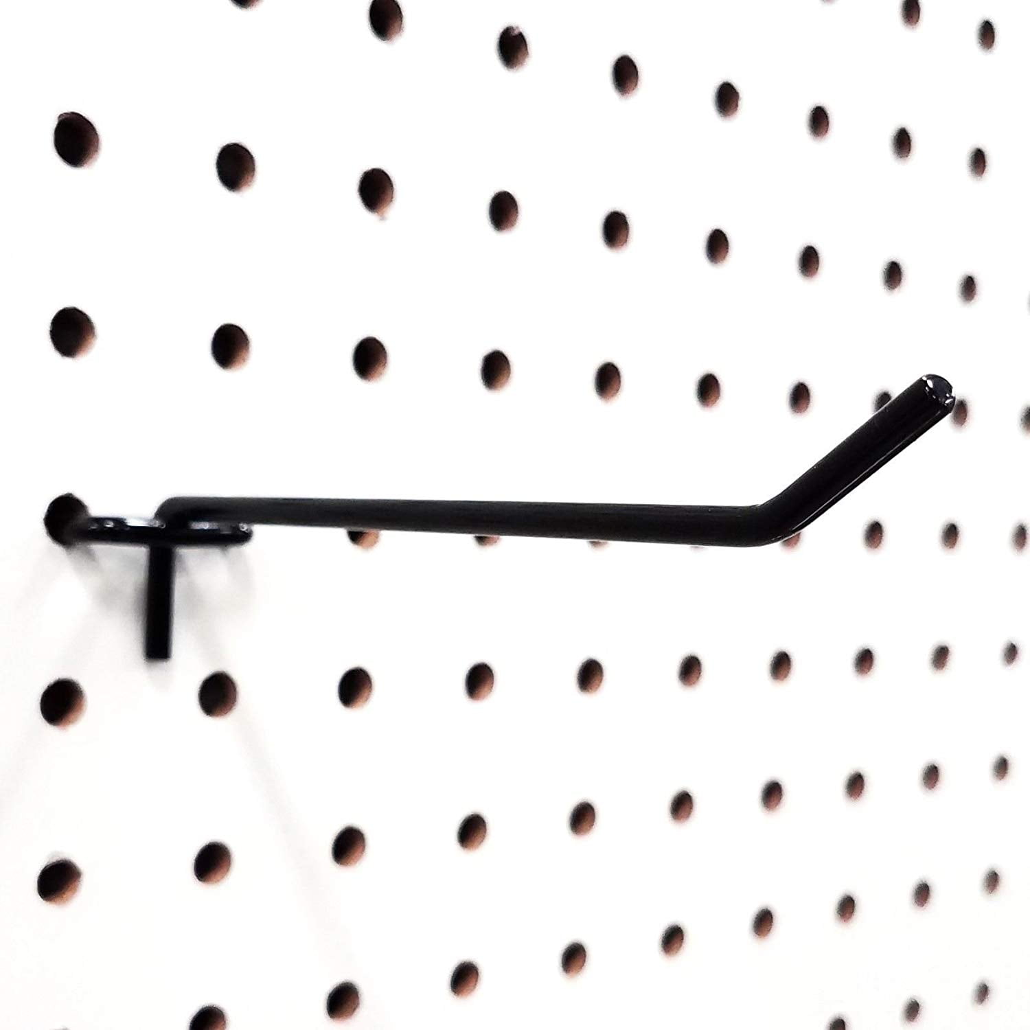 4" Black Metal Pegboard Hooks, 100 Pack