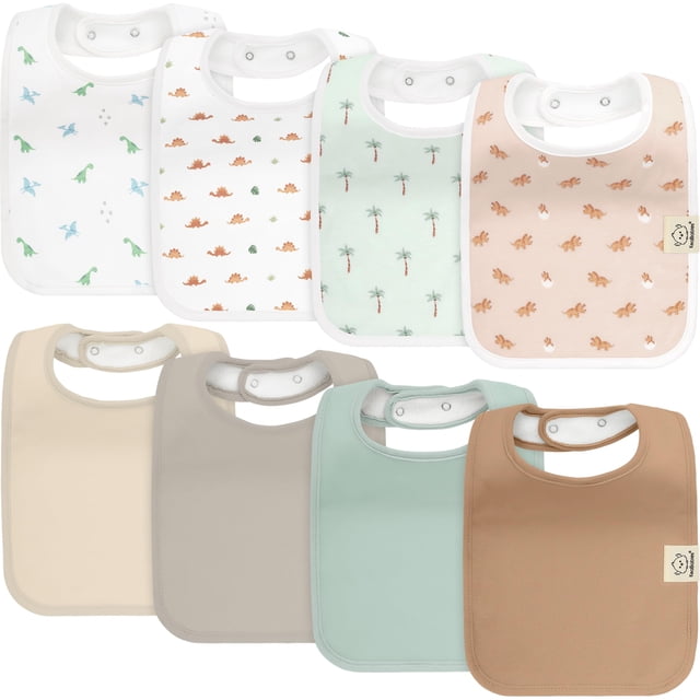 Paquete de 8 baberos orgánicos para bebés KeaBabies superabsorbentes