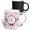 Multicolor, variant on 3drose, Elegant Pink and Silver Heart Damask Monogram Letter E, 11oz Two-tone Yellow Mug