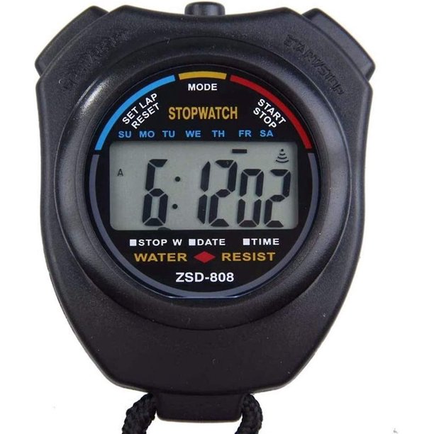Temporizador digital profesional deportivo resistente al agua, pantalla grande con función de fecha y alarma, ideal compatible con los entrenadores deportivos Fitne Afortunado Sencillez