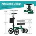 thumbnail image 5 of ELENKER Folding Knee Walker, Lightweight Knee Scooter for Ankle & Foot Injuries, Alternative to Crutches, Green, 5 of 8