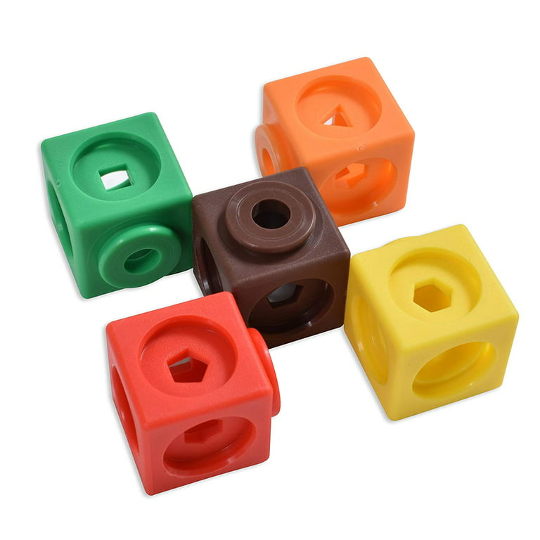 Edx Education Math Cubes - Set of 100 - Linking Cubes For Early Math -  Connecting Manipulative For Preschoolers Aged 3+ and Elementary Aged Kids