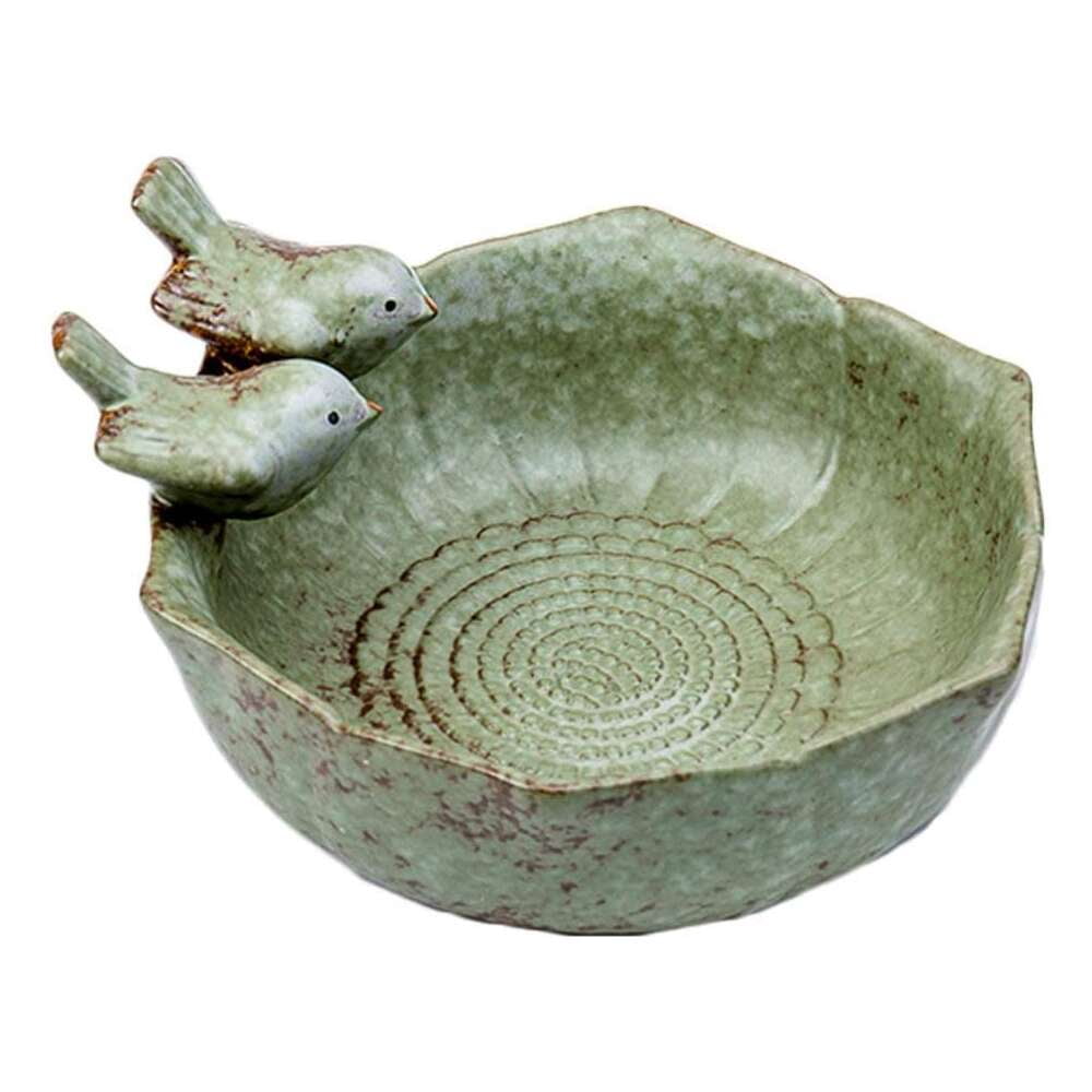 Crday Birdbath Bowl Bird Feeder Ceramic Bird Bath Bowls Bird Food