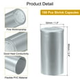 thumbnail image 3 of Uxcell 100Pcs Heat Shrink Capsules with 12Pcs T-Shaped Stopper Silver/Silver 32 x 60 mm/1.3 x 2.4 inch, 3 of 7