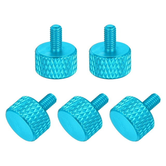 5 Pcs Vis à Pouce Mollées Tête Plate M3x6mm pour Cartes Graphiques, Bleu Lac