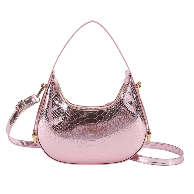 Bolsa De Hombro Patrón de cocodrilo Bolsos cruzados Bolso de hombro de cuero de PU Moda para el trabajo (rosa) Likrtyny Para Estrenar