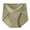 Green, variant on JeashCHAT Plus Size Women's High Waist Briefs, Solid Color Comfort Cotton Underwear, Breathable Soft Stretch Full Coverage Ladies Panties