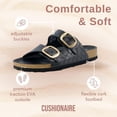 thumbnail image 2 of Cushionaire Lang Slip On Cork Footbed Sandals for Women – Comfortable Slides with Adjustable Buckle, Casual Summer Sandals for Women, 2 of 8