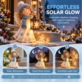 thumbnail image 2 of 11.81 Inch Solar Christmas Step Lights, Outdoor Christmas Decorations with Projection, Angel Nativity Holy Family Glow Christmas Decor for Porch, & Front Step, 2 of 6