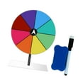thumbnail image 2 of KLKCMS Roue de Roulette Acrylique Réutilisable Roue de Jeu pour Fêtes à la Maison Fête Restaurant Base Rectangulaire, 2 of 9