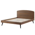 thumbnail image 3 of Platform Bed Frame, Full Size, Wood, Brown Walnut, Modern Contemporary Urban Design, Bedroom Master Guest Suite, 3 of 10
