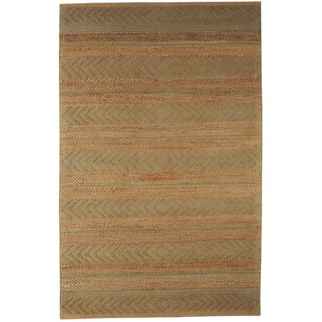 LR Resources EARTH81894EGB7999 Handwoven Dashing Geometric Natural Fiber Rectangle Area Rug - Seafoam