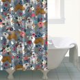 thumbnail image 4 of Bulldog Dog and Flower Florals Shower Curtain 84"x72" ,Bathroom Decorative Shower Curtains Set with 12 Hooks,Modern Waterproof Washable Shower Curtain, 4 of 6