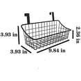 thumbnail image 2 of Cesta con gancho Cesta de almacenamiento de rejilla, Cuélguela detrás de una puerta o en una barandilla, Sobre la puerta del gabinete, Pequeña, Negra, Paquete de 2, 2 of 5