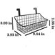 thumbnail image 2 of CHAO Cesta con gancho Cesta de almacenamiento de rejilla, cuélgala detrás de una puerta o en una barandilla, sobre la puerta del gabinete, pequeña, negra, paquete de 2, 2 of 5