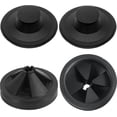 thumbnail image 1 of 4 Piece Black Rubber Sink Stopper Garbage Disposal Splash Guard Set Compatible With InSinkErator, 1 of 8