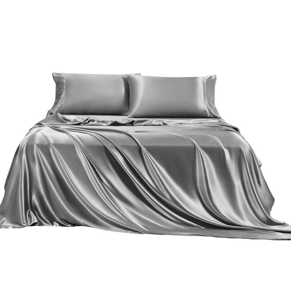 ZMKIAG Elegant Comfort Luxurious Woolen Cloth Inlaid 4 Piece Bed Sheet Set, Premium Hotel Quality Microfiber Bed Sheet Set, Wrinkle and Fade Resistant, Warm and Soft