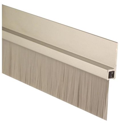 

36 in. 180 deg Aluminum Retainer Weatherstrip with 1 in. Nylon Brush Clear Aluminum
