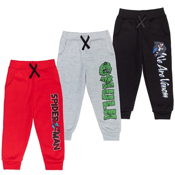 Pantalones Marvel Avengers Spider-Man, Hulk y Venom para niños pequeños