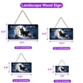 thumbnail image 5 of Happy Halloween Newfoundland Witch Pumpkins Bats Landscape Wood Sign Newfie Dog Lover Gifts Hanging Wall Home Decor - 13012, 5 of 5