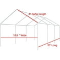 thumbnail image 3 of 10x20 Canopy Tarp Carport Front Panel – Heavy-Duty Replacement Cover with Zipper, 3 of 4