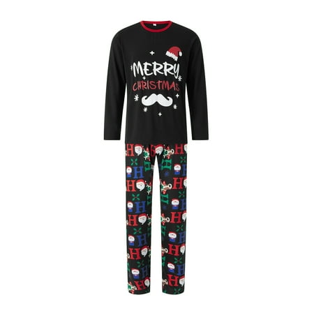 

Caitzr Family Matching Christmas Pajamas Long-Sleeved Tops + Trousers