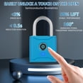 thumbnail image 2 of Labymos T1004D Smart BT Fingerprint Padlock Rechargeable Keyless 20 Fingerprints Emergency Unlocking Easy Operation IP65, 2 of 8