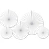 Accordion Paper Fans - White Case of 12