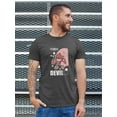 thumbnail image 2 of Cheerful Devil Techno Style T-Shirt Men -Image by Shutterstock, Male Medium, 2 of 4