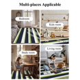 thumbnail image 6 of Green and Area Rug for Bedroom 3x5 Ft Navy Blue Stripe Abstract Geometric Stripes Super Soft fuzzy Throw Rug Non-Slip Fluffy Plush Indoor Floor Carpet for Living Room Nursery Home Decor, 6 of 8