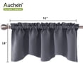 thumbnail image 5 of AUCHEN Ultra Elegant Solid Color Short Curtain Valance, Minimalism Valances for Windows, Modern Style Windows Valance for Bathroom, Living Room and Kitchens - 52" x 18", Dark Gray, 5 of 7
