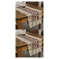 thumbnail image 2 of relayinert Comfortable Crochet Lace Table Runner For Easy Care Wedding Easy Wash Fitting wine red 40*120cm 2Set, 2 of 6